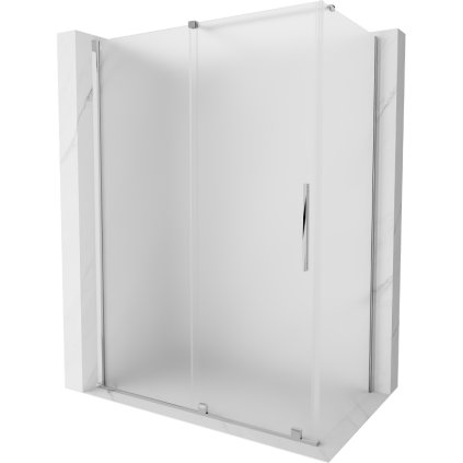 Mexen Velar, sprchový kút s posuvnými dverami 140 x 75 cm, 8mm sklo námraza, chrómová, 871-140-075-31-01