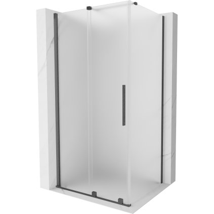 Mexen Velar, sprchový kút s posuvnými dverami 100 x 80 cm, 8mm sklo námraza, grafit brúsený, 871-100-080-31-66