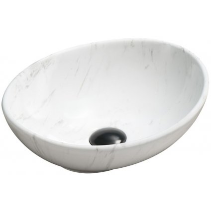 Mexen Elza umývadlo, 40x33 cm, biely kameň, 21014092
