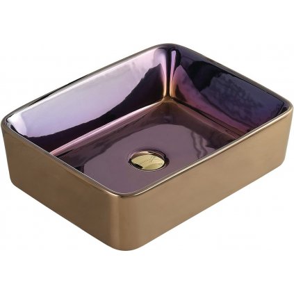 Mexen CATIA umývadlo, 48x37 cm, fialová-zlatá, 21314855