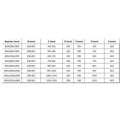 Mexen Roma, sprchovací kút 85 (dvere) x 70 (stena) cm, 6mm číre sklo, chrómový profil, 854-085-070-01-00