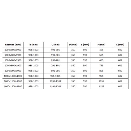 Mexen Roma, sprchovací kút 100 (dvere) x 70 (stena) cm, 6mm číre sklo, chrómový profil, 854-100-070-01-00