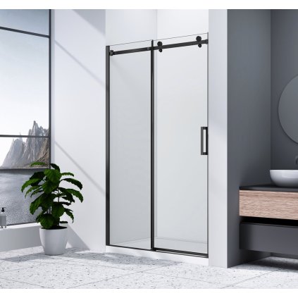 Gelco, DRAGON BLACK sprchové dvere 1100mm, číre sklo, GD4611B
