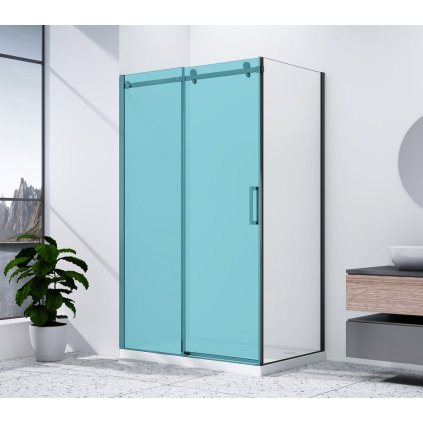 Gelco, DRAGON BLACK bočná stena 800mm, číre sklo, GD7280B