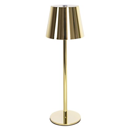 Toolight, dotyková LED nočná stolná lampa 5W, 3 farby svetla, USB napájanie, APP1364-T GOLD, zlatá lesklá, OSW-08627