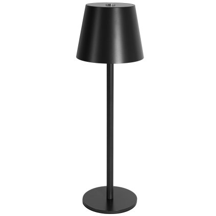 Toolight, dotyková LED nočná stolná lampa 5W, 3 farby svetla, USB napájanie, APP1365-T BLACK, čierna matná, OSW-08628