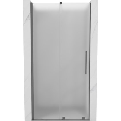 Mexen Velar, posuvné sprchové dvere do otvoru 90 cm, 8mm sklo námraza, brúsený grafit, 871-090-000-31-95