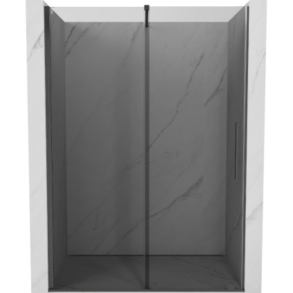 Mexen Velar, posuvné sprchové dvere do otvoru 130 cm, 8mm šedé sklo, grafit brúsený, 871-130-000-41-66
