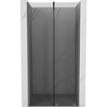 Mexen Velar, posuvné sprchové dvere do otvoru 110 cm, 8mm šedé sklo, brúsený grafit, 871-110-000-41-95