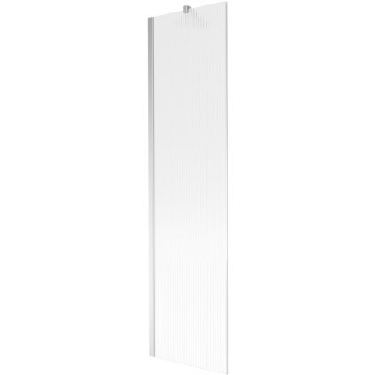 Mexen Next, vaňová zástena 1-krídlová 50 x 150 cm, fixné krídlo, 6 mm sklo s pruhmi, chrómový profil, 895-050-000-00-09-01