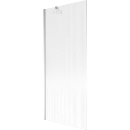 Mexen Next, vaňová zástena 1-krídlová 80 x 150 cm, fixné krídlo, 6 mm sklo s pruhmi, chrómový profil, 895-080-000-00-09-01