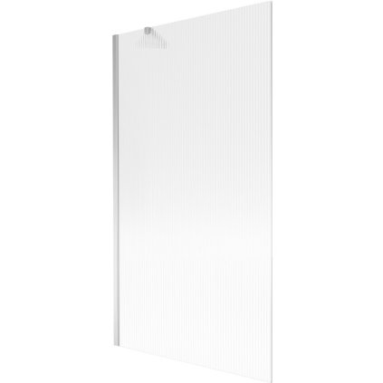 Mexen Next, vaňová zástena 1-krídlová 100 x 150 cm, fixné krídlo, 6 mm sklo s pruhmi, chrómový profil, 895-100-000-00-09-01