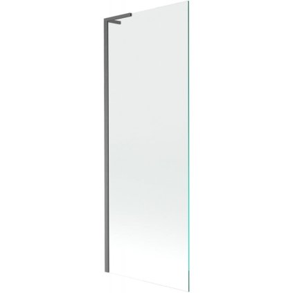 Mexen Next, vaňová zástena 1-krídlová 70 x 150 cm, fixné krídlo, 6 mm číre sklo, brúsený grafit profil, 895-070-000-03-00-66