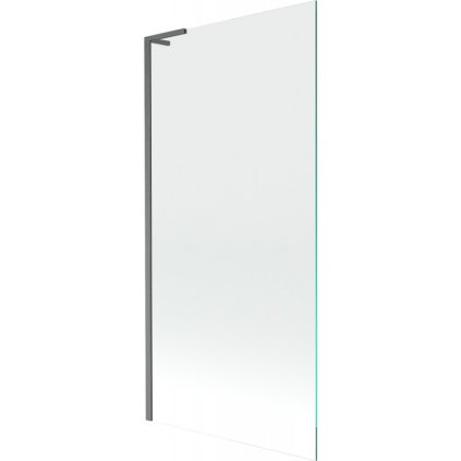 Mexen Next, vaňová zástena 1-krídlová 90 x 150 cm, fixné krídlo, 6 mm číre sklo, brúsený grafit profil, 895-090-000-03-00-66