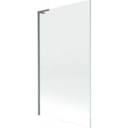 Mexen Next, vaňová zástena 1-krídlová 100 x 150 cm, fixné krídlo, 6 mm číre sklo, brúsený grafit profil, 895-100-000-03-00-66