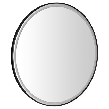 Sapho, KADRIS guľaté zrkadlo s LED osvetlením, ø 100cm, čierna mat, KD100