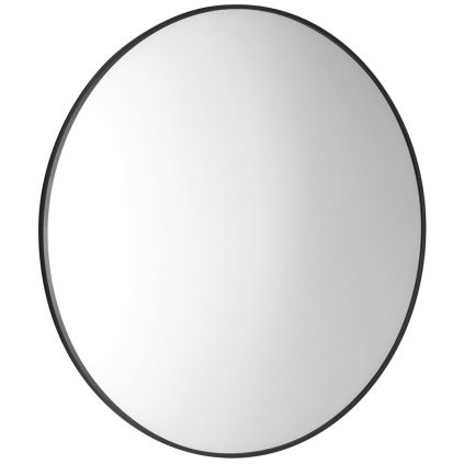 Sapho, AROWANA okrúhle zrkadlo v ráme ø 100cm, čierna matná, AWB100