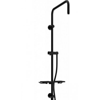 Mexen T, sprchový stĺp, polička, čierna matná, 79393-70