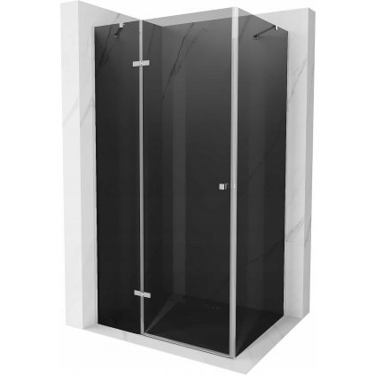 Mexen Roma, sprchovací kút 110 (dvere) x 70 (stena) cm, 6mm šedé sklo, chrómový profil, 854-110-070-01-40