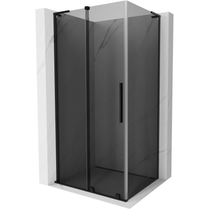 Mexen Velar L, sprchový kút s posuvnými dverami 100 x 85 cm, 8mm šedé sklo, čierna matná, 871-100-085-43-70