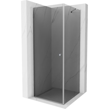 Mexen Pretoria sprchovací kút 90x90cm, 6mm sklo, chrómový profil-šedé sklo, 852-090-090-01-40