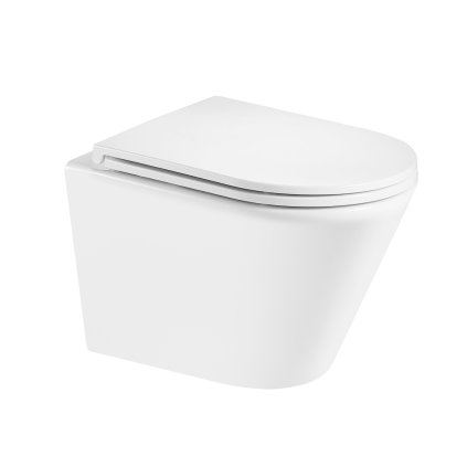 Mereo, WC závesné kapotované, Smart Flush RIMLESS, keramické, vr. sedátka, MER-VSD85T1