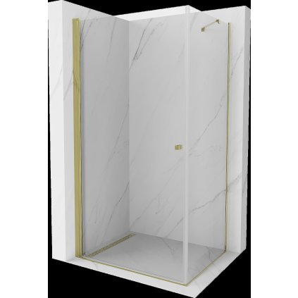 Mexen Pretoria sprchovací kút 70x90cm, 6mm sklo, zlatý profil-číre sklo, 852-070-090-50-00
