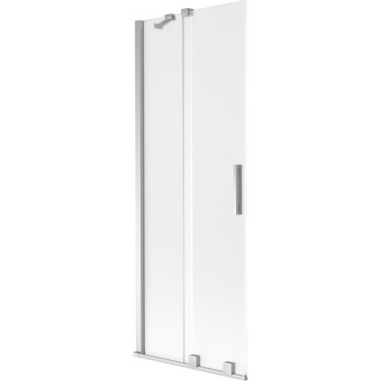 Mexen Velar, 2-krídlová posuvná vaňová zástena 75 x 150 cm, 8mm sklo námraza, chrómová, 896-075-000-31-01