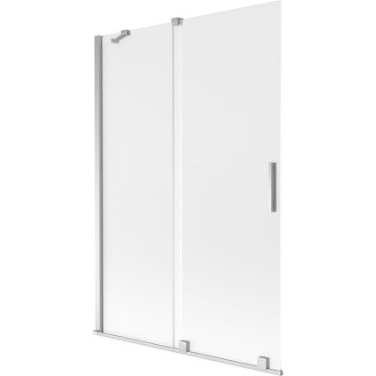 Mexen Velar, 2-krídlová posuvná vaňová zástena 120 x 150 cm, 8mm sklo námraza, chrómová, 896-120-000-31-01