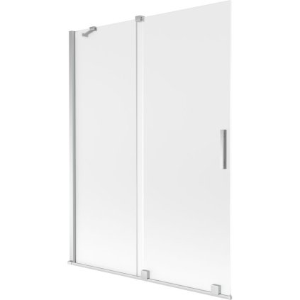Mexen Velar, 2-krídlová posuvná vaňová zástena 130 x 150 cm, 8mm sklo námraza, chrómová, 896-130-000-31-01