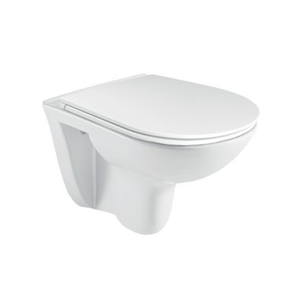Mereo, WC závesné, RIMLESS, 530x355x360, keramické, vr. sedátka CSS124, MER-VSD81S2