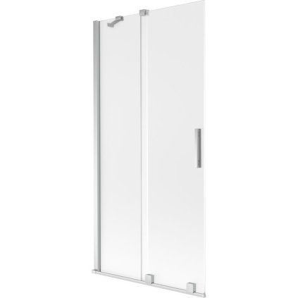 Mexen Velar, 2-krídlová posuvná vaňová zástena 95 x 150 cm, 8mm sklo námraza, chrómová, 896-095-000-31-01