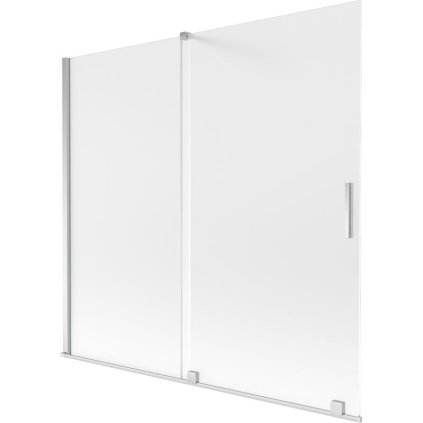 Mexen Velar, 2-krídlová posuvná vaňová zástena 170 x 150 cm, 8mm sklo námraza, chrómová, 896-170-000-31-01