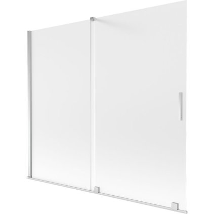Mexen Velar, 2-krídlová posuvná vaňová zástena 180 x 150 cm, 8mm sklo námraza, chrómová, 896-180-000-31-01