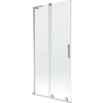 Mexen Velar L, 2-krídlová posuvná vaňová zástena 90 x 150 cm, 8mm číre sklo, chrómový profil, 896-090-003-01-01
