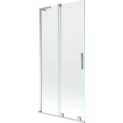 Mexen Velar L, 2-krídlová posuvná vaňová zástena 95 x 150 cm, 8mm číre sklo, chrómový profil, 896-095-003-01-01