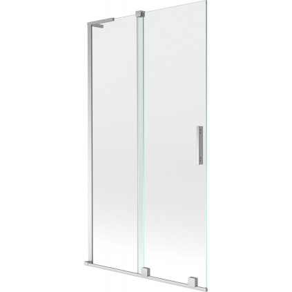 Mexen Velar L, 2-krídlová posuvná vaňová zástena 100 x 150 cm, 8mm číre sklo, chrómový profil, 896-100-003-01-01