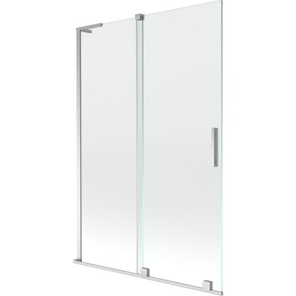Mexen Velar L, 2-krídlová posuvná vaňová zástena 120 x 150 cm, 8mm číre sklo, chrómový profil, 896-120-003-01-01