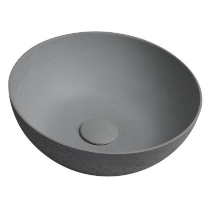Sapho, FORMIGO betónové umývadlo na dosku, primere 39cm, šedá, FG317