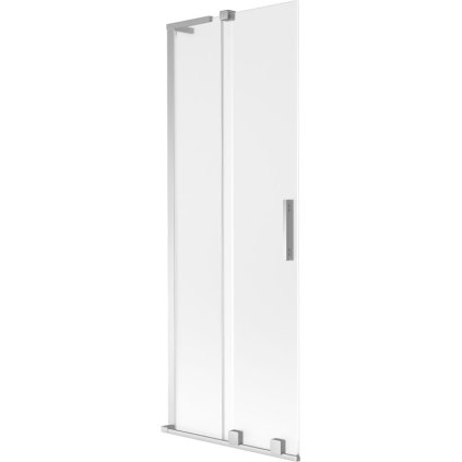 Mexen Velar L, 2-krídlová posuvná vaňová zástena 75 x 150 cm, 8mm sklo námraza, chrómová, 896-075-003-31-01
