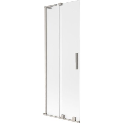 Mexen Velar L, 2-krídlová posuvná vaňová zástena 70 x 150 cm, 8mm sklo námraza, brúsená oceľ, 896-070-003-31-97