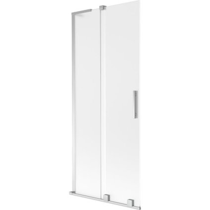 Mexen Velar L, 2-krídlová posuvná vaňová zástena 80 x 150 cm, 8mm sklo námraza, chrómová, 896-080-003-31-01