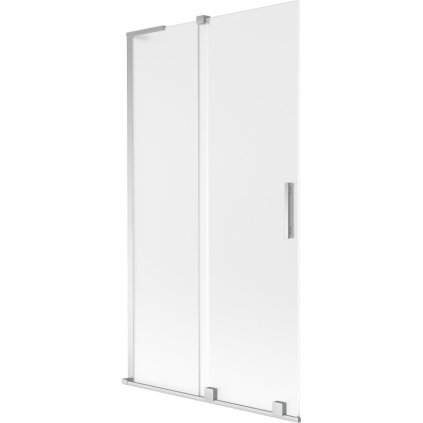 Mexen Velar L, 2-krídlová posuvná vaňová zástena 100 x 150 cm, 8mm sklo námraza, chrómová, 896-100-003-31-01