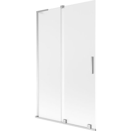 Mexen Velar L, 2-krídlová posuvná vaňová zástena 110 x 150 cm, 8mm sklo námraza, chrómová, 896-110-003-31-01