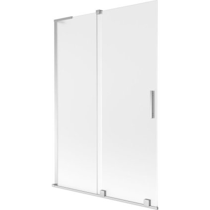 Mexen Velar L, 2-krídlová posuvná vaňová zástena 120 x 150 cm, 8mm sklo námraza, chrómová, 896-120-003-31-01