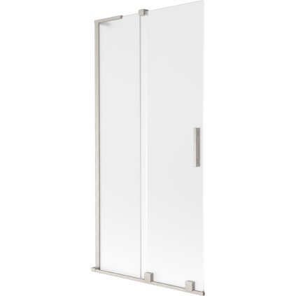 Mexen Velar L, 2-krídlová posuvná vaňová zástena 95 x 150 cm, 8mm sklo námraza, brúsená oceľ, 896-095-003-31-97