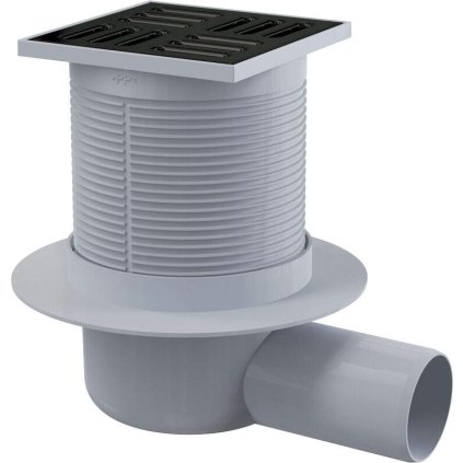 Deante, bodový sprchový žľab s čiernym roštom 105x105mm, DEA-KOS_N01C