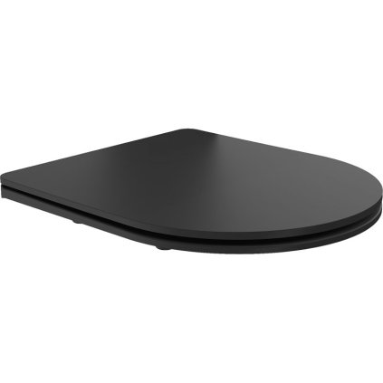Mexen, slim WC sedadlo s pomalým zatváraním, duroplast, čierna matná, 39224085