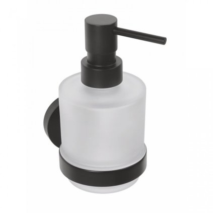 Sapho, X-ROUND BLACK dávkovač mydla 200ml, mliečne sklo, čierna matná, XR103B