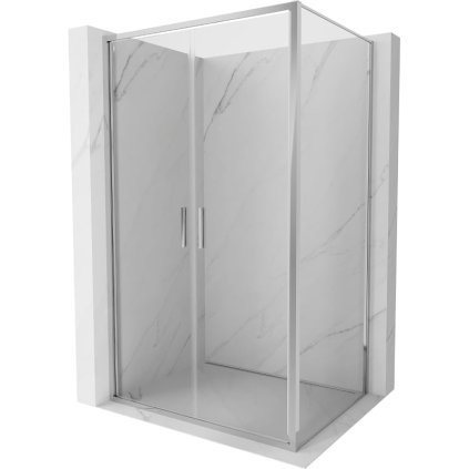 Mexen Exo, sprchovací kút s krídlovým dverami 100 x 70 cm, 6mm číre sklo, chrómový profil, 814-100-070-01-00